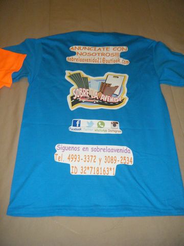 Playera promocional 100%algodón con aplicación transfer.